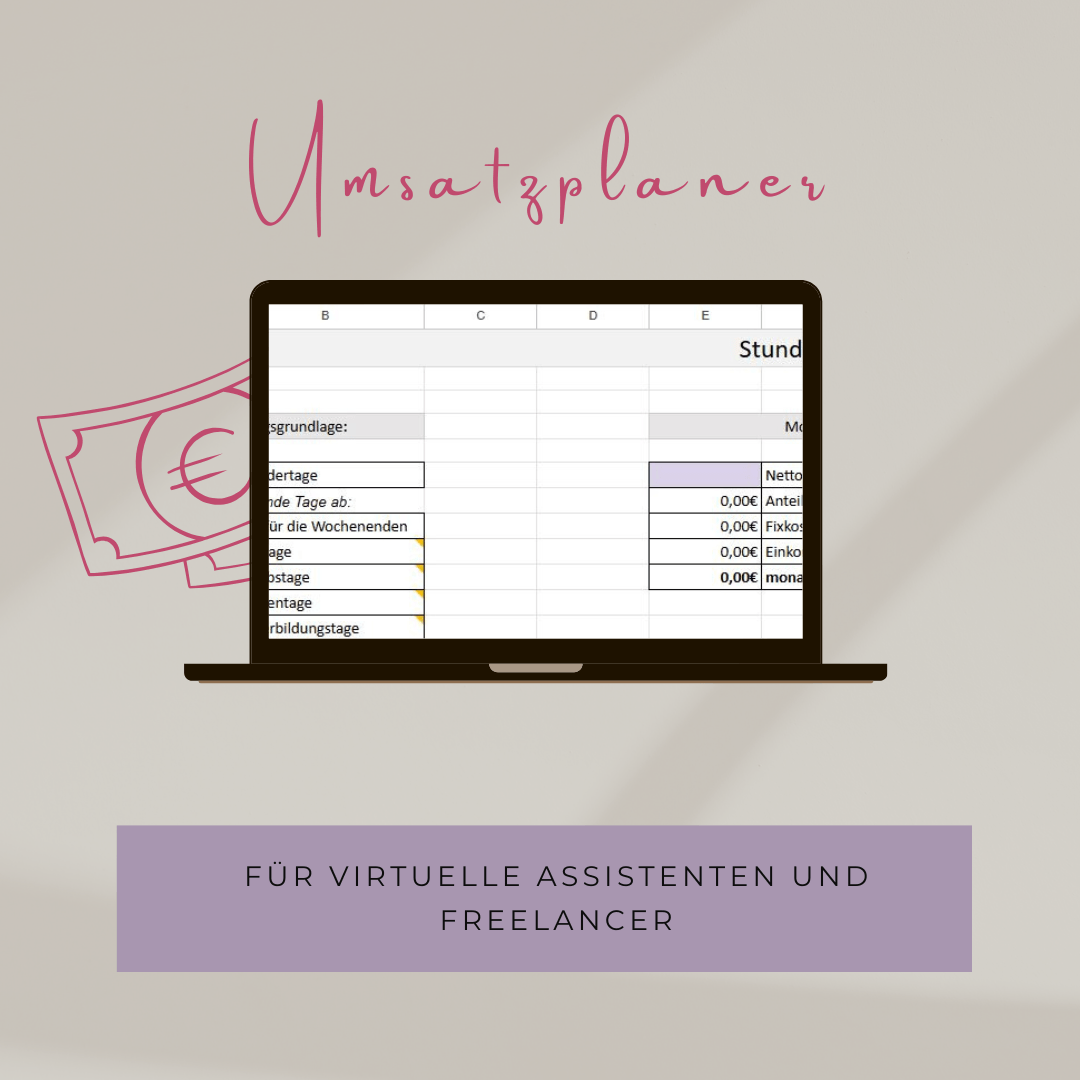 Umsatzplaner für virtuelle Assistenten und Freelancer