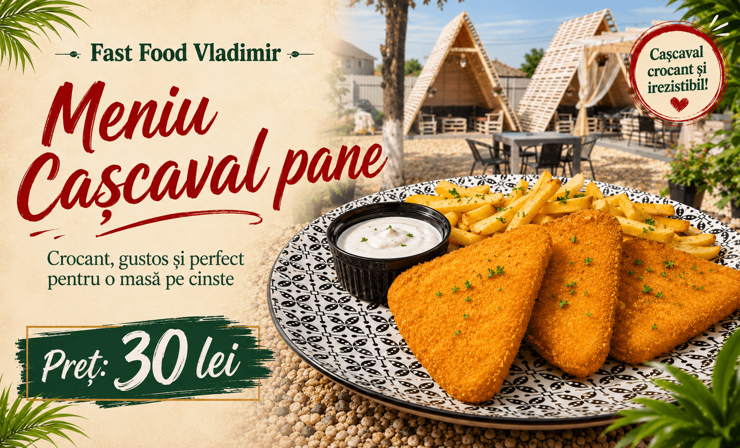 Meniu cașcaval pane
