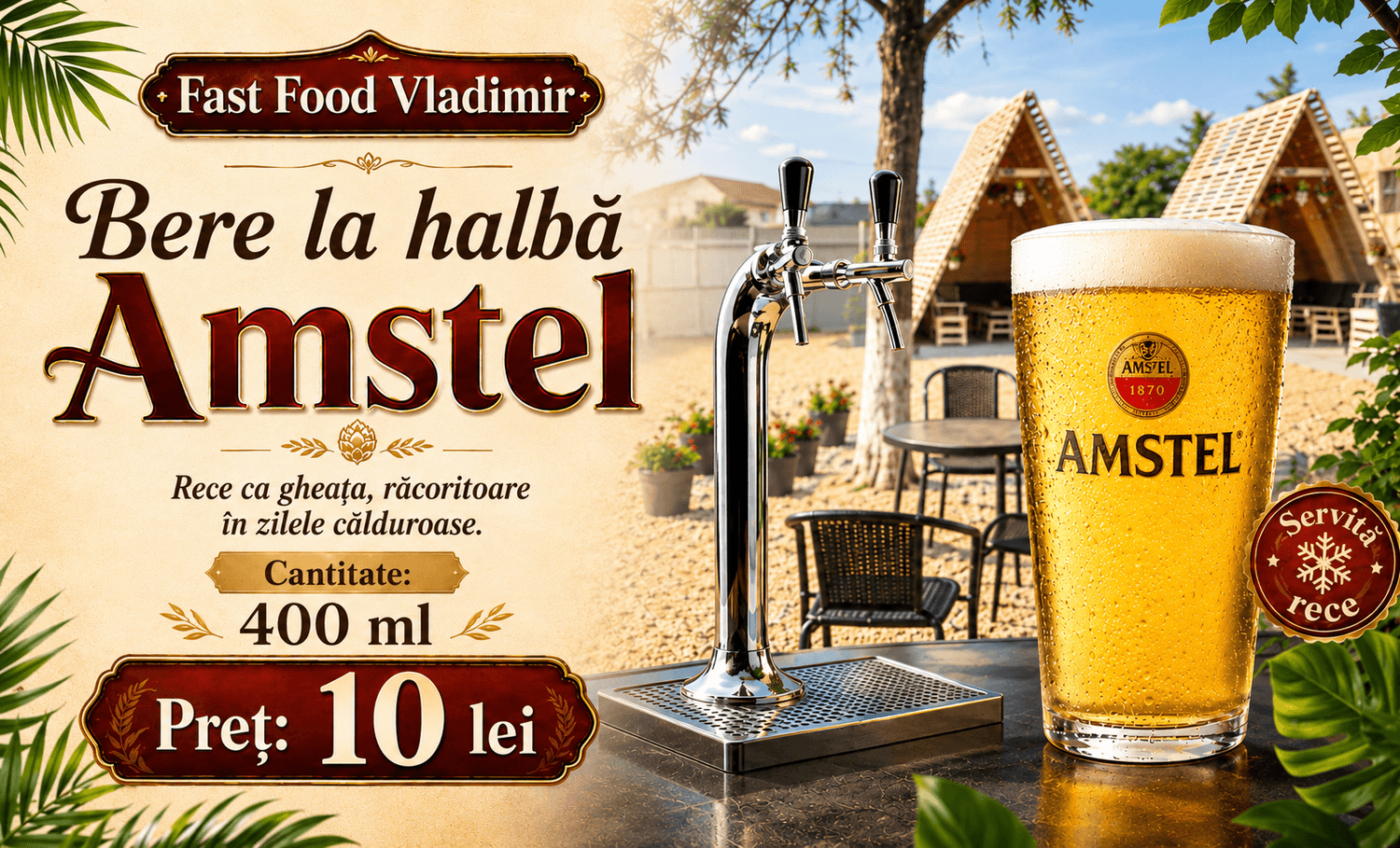Bere la halbă Amstel