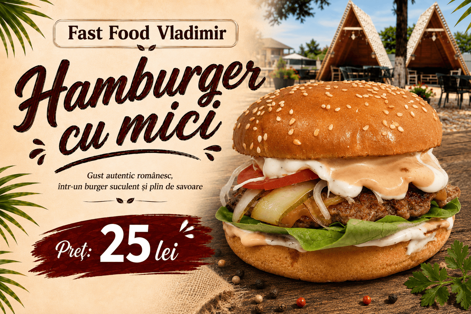Hamburger cu Mici