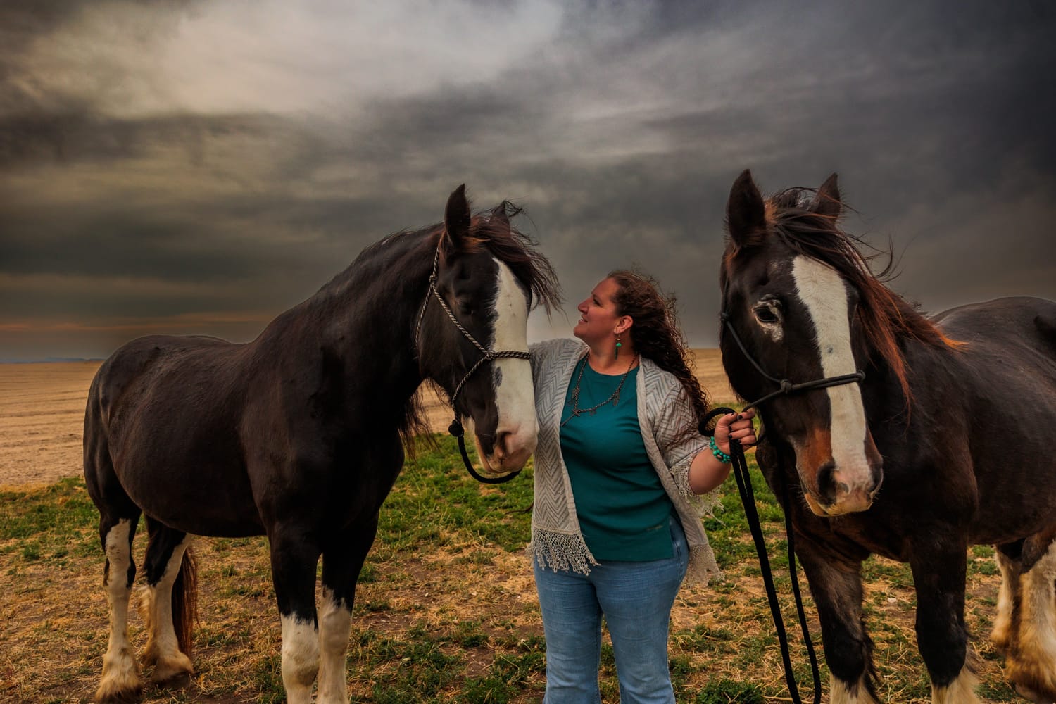 Toni Robbins TAGA Ranch founder with horses Coon Rapids Iowa ministry sanctuary