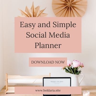 Get My Easy & Simple Social Media Planner! 