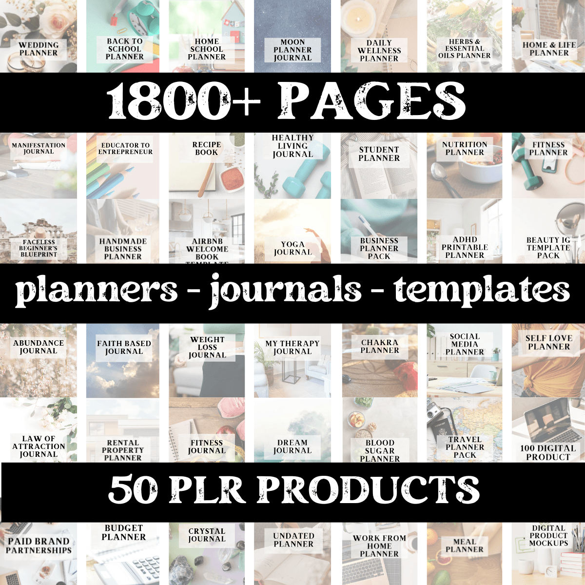 50 digital products with over 1800 pages - Resell Rights Bundle