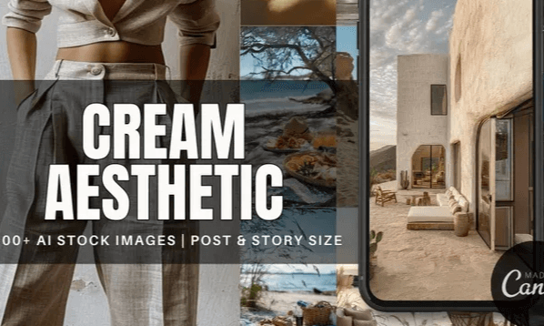 Get your 200+ Cream Aesthetic Stock Image Collection now!