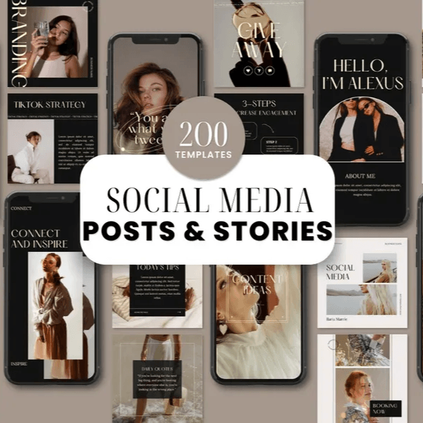 200 Social Media Design Instagram Bundle | MRR | Master Resell Rights