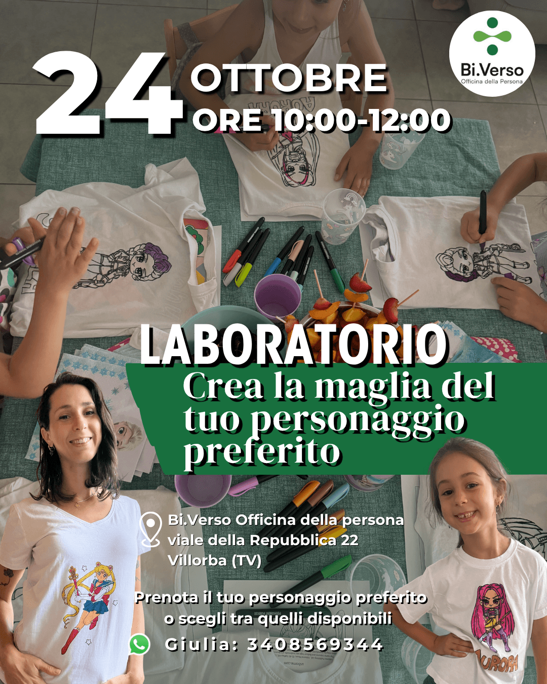 Locandina del laboratorio Crea la maglia del tuo personaggio preferito, 24 ottobre a Villorba