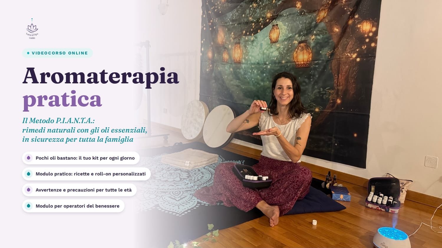 Anteprima 16:9 del videocorso Aromaterapia pratica con Giulia Bittante