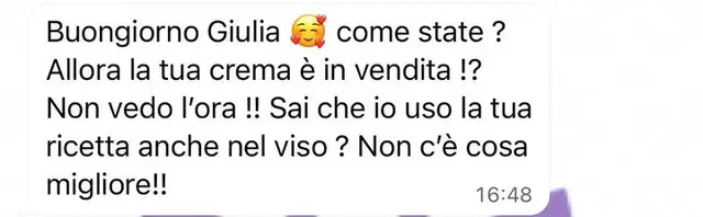 Messaggio: uso la tua ricetta anche nel viso, non c'è cosa migliore