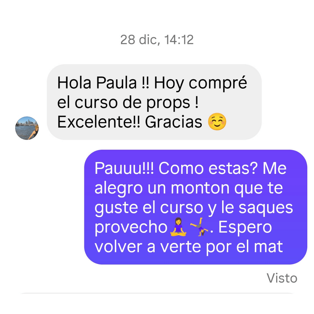 Testimonio real de WhatsApp