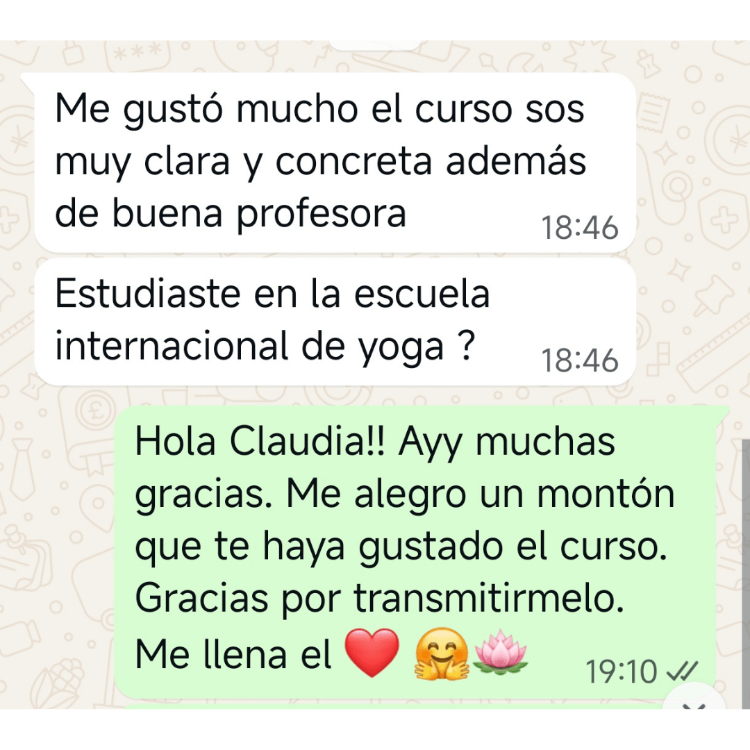 Testimonio real de WhatsApp