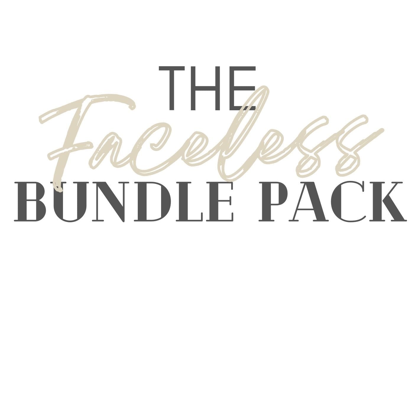 The Faceless Bundle Pack PLR - $22.22