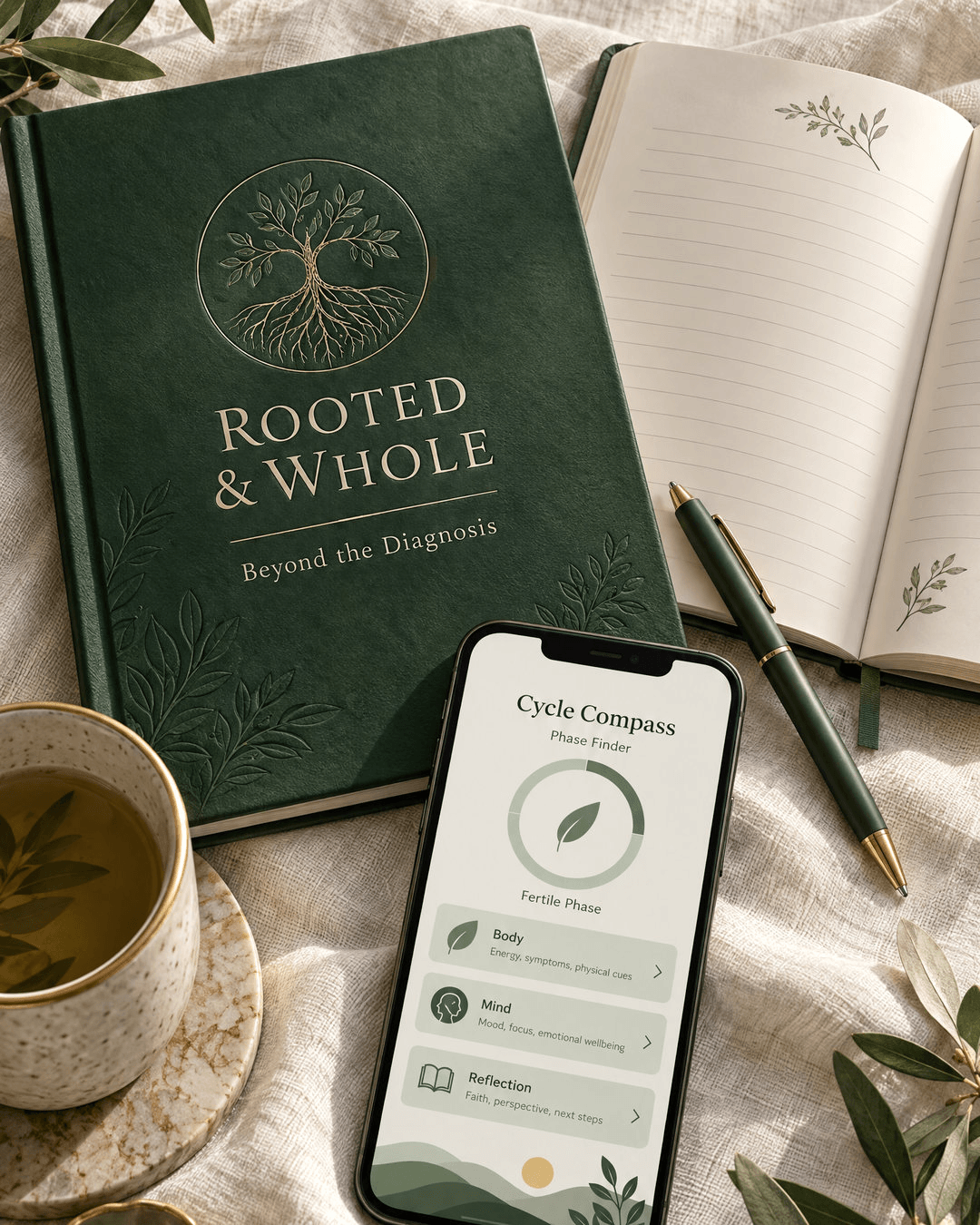 The Rooted & Whole participant resources and Cycle Compass