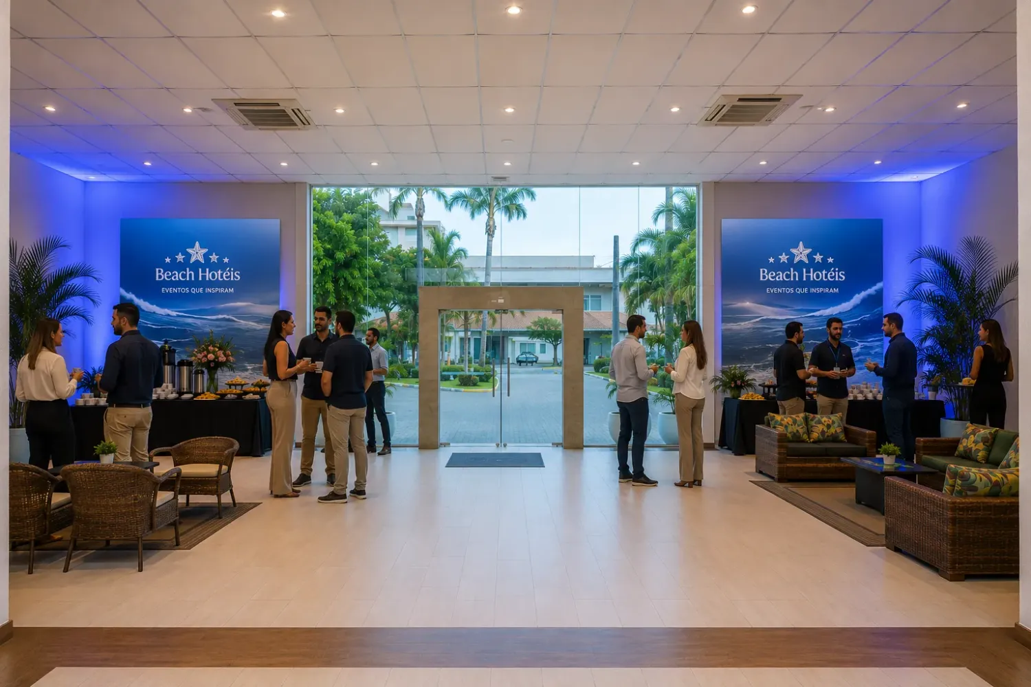 Localização Estratégica em eventos corporativos da Rede Beach Hotéis