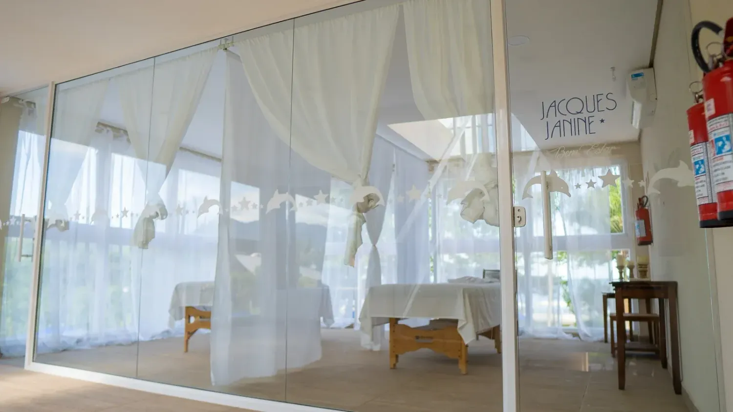 Sala de massagem do Beach Hotel Sunset em Camburi