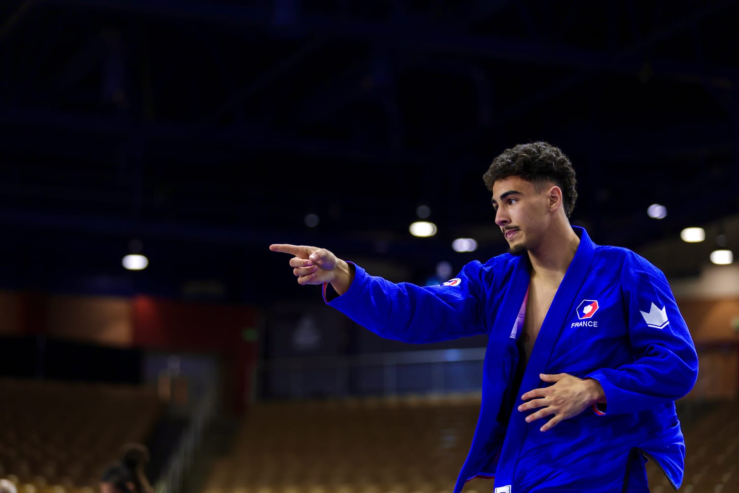 Bilel Bensaid utilisant son Jiu Jitsu en compétition