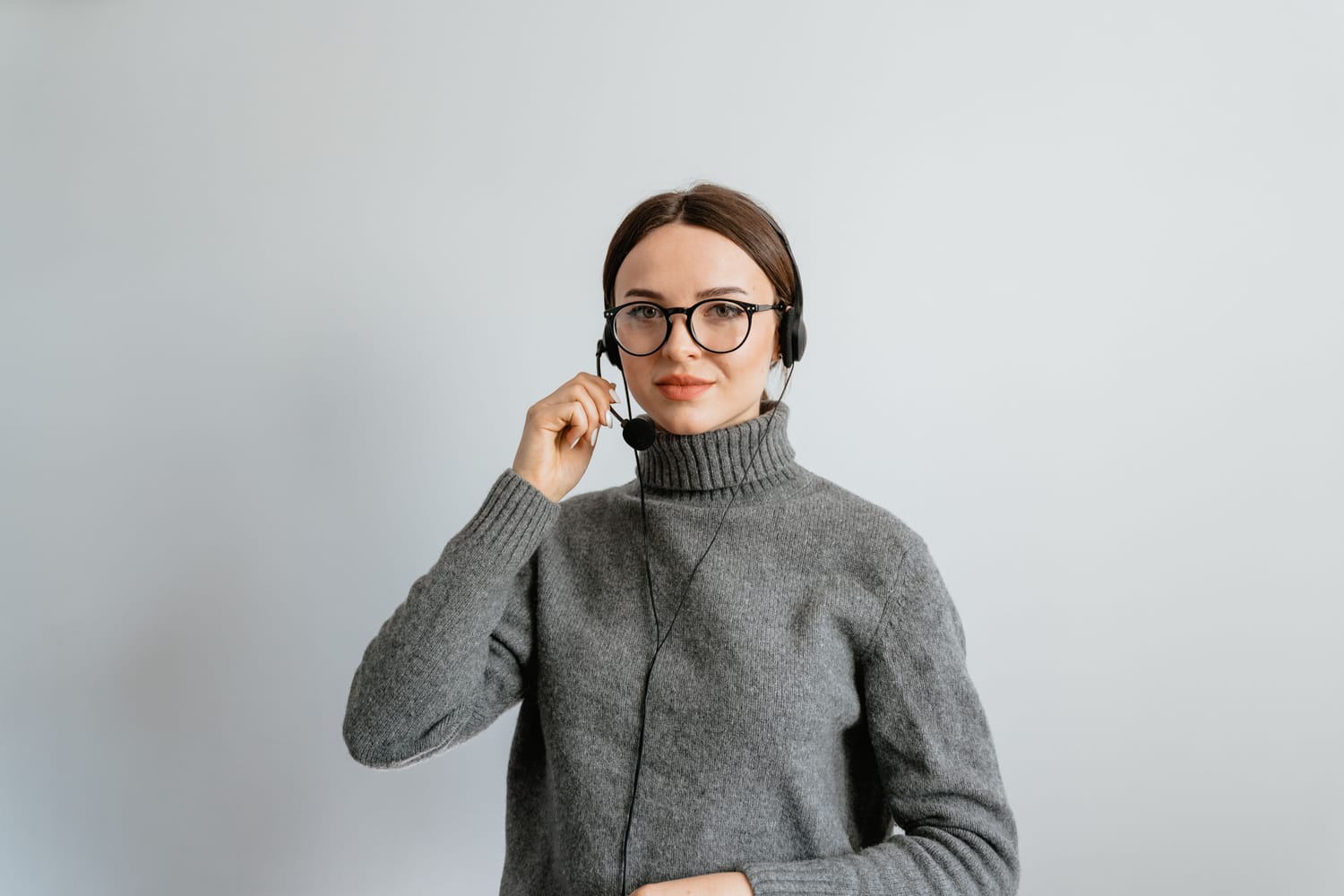 Virtual marketing assistant wearing a headset