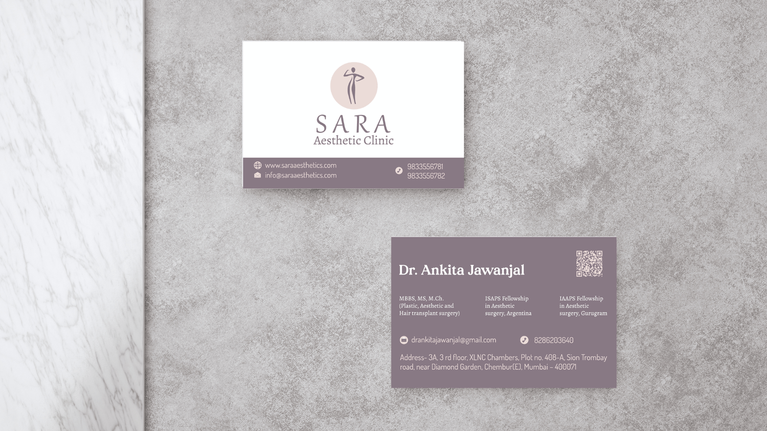 Sara Aesthetic Clinic Brand Identity Shwetacreates