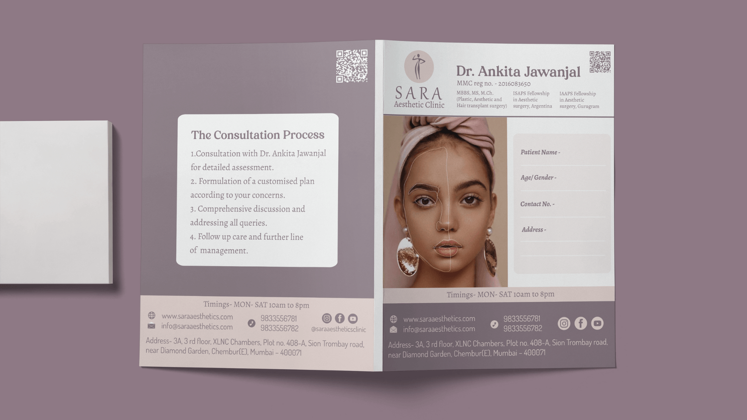 Sara Aesthetic Clinic Brand Identity Shwetacreates
