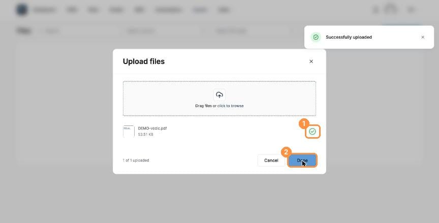 Upload complete