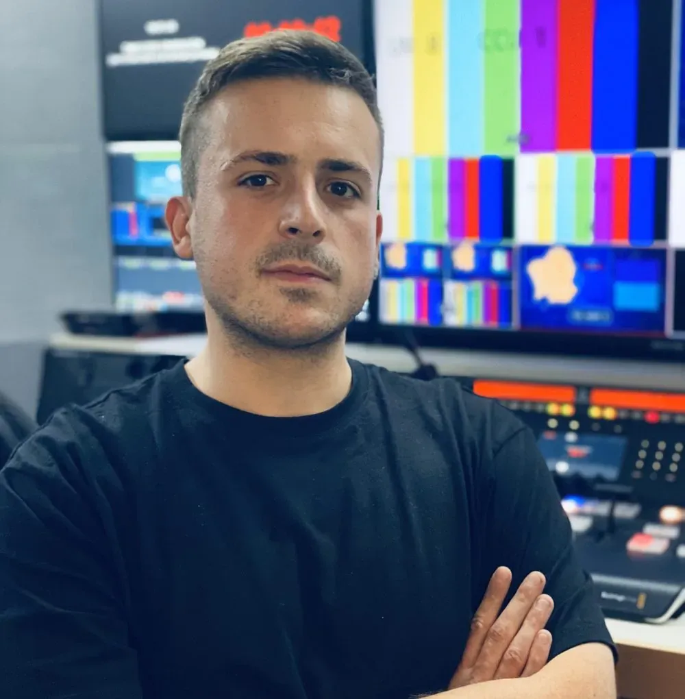 Dani Carballo en un control de realización