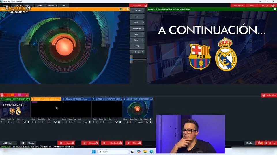 Módulo básico: una clase de vMix
