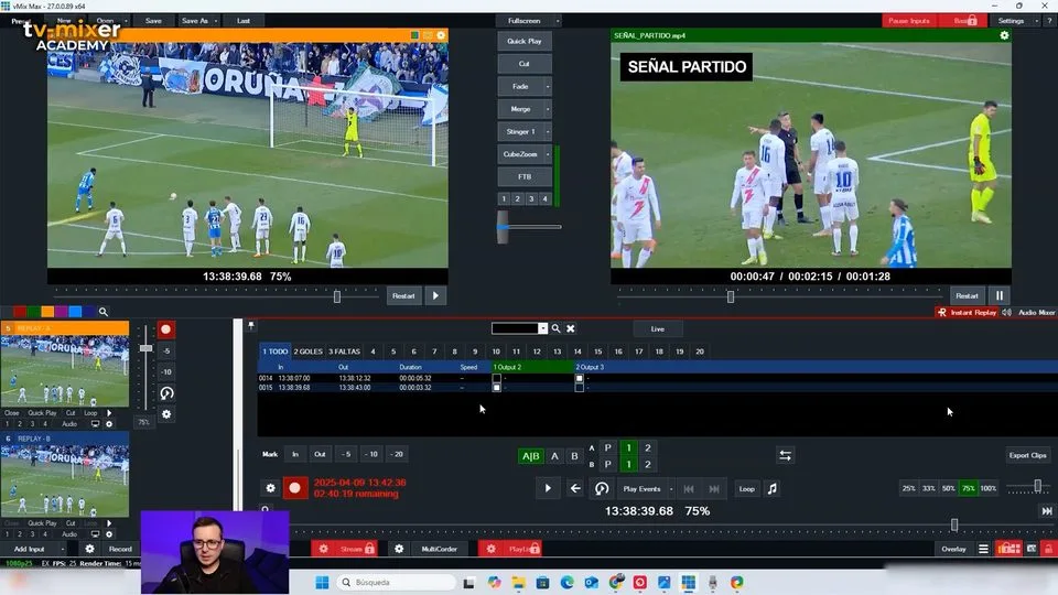 Módulo avanzado: una clase de vMix