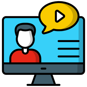 Person and computer screen