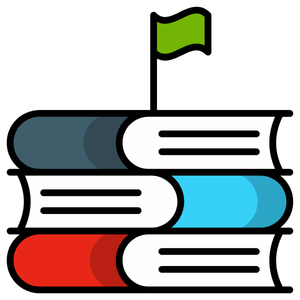 Stacked books