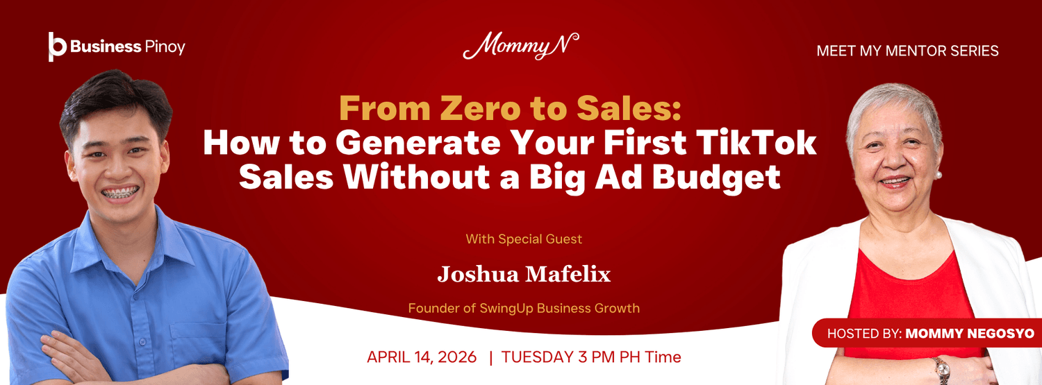 Joshua Mafelix with Mommy Negosyo