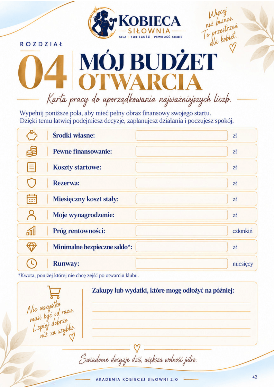 Zajrzyj do środka — mój budżet otwarcia (strona PDF 42)