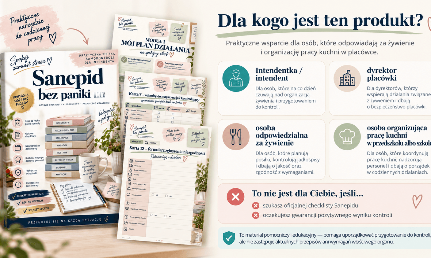 Sanepid bez paniki - zatwierdzony mockup teczki samokontroli