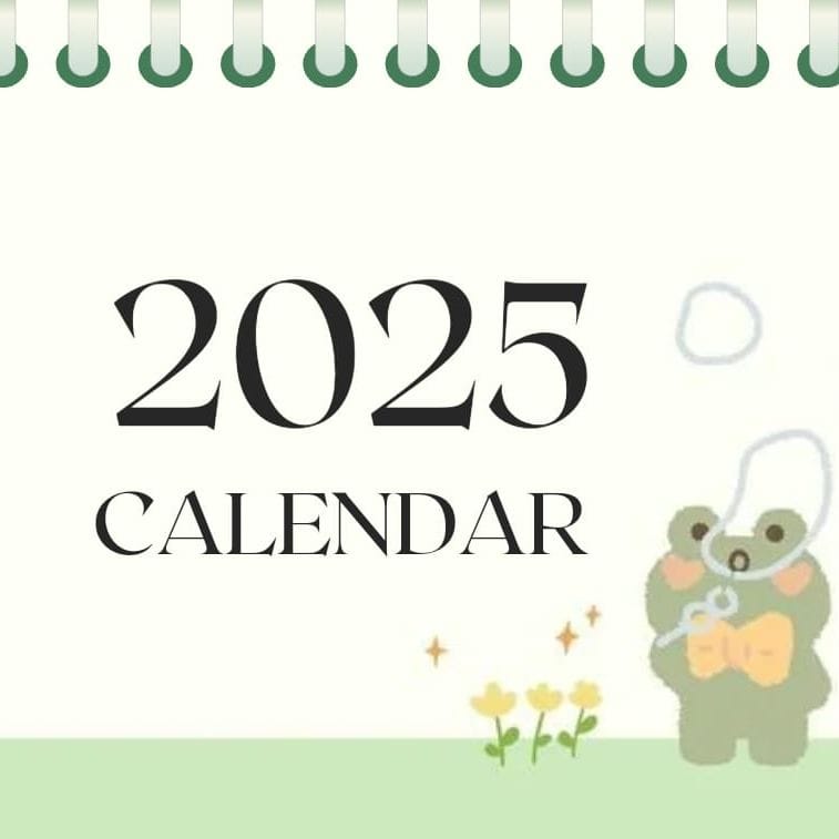 2025 Digital Green Calendar