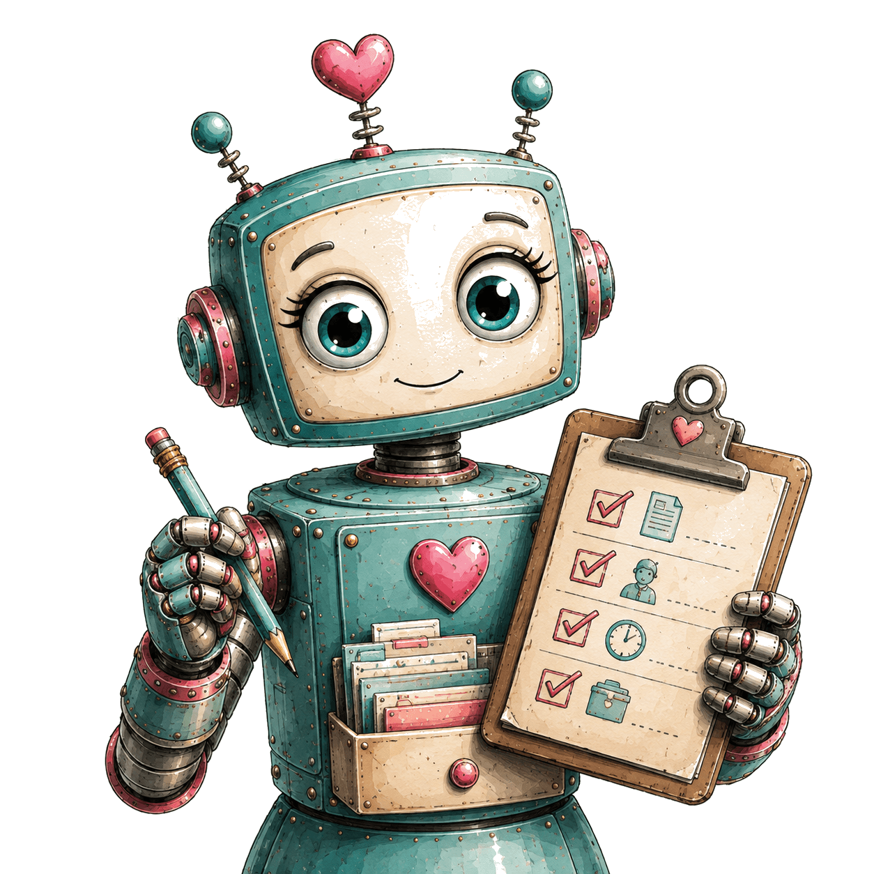 Neuro Care Roboter mit Checkliste