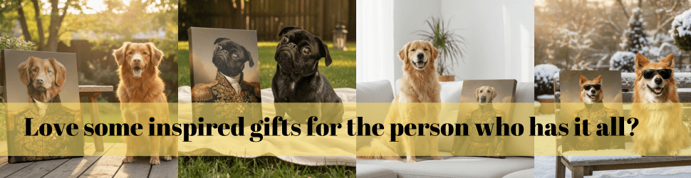 Renaissance dog portrait canvas