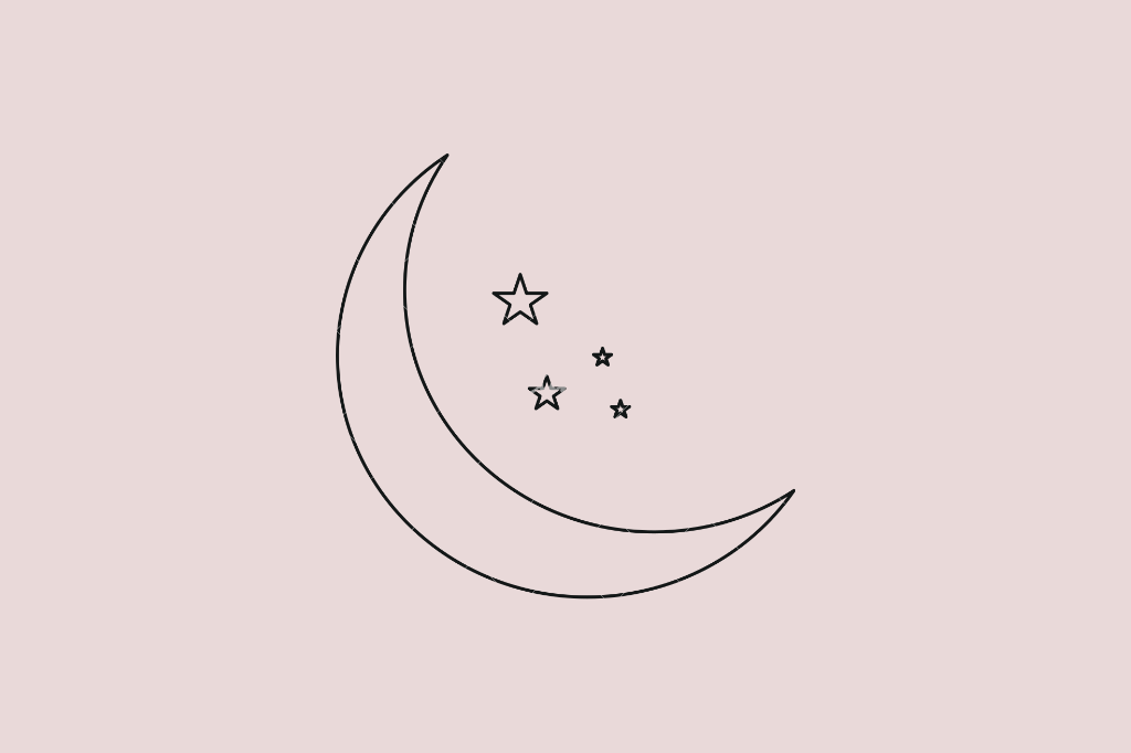 Enfant ayant du mal à s'endormir, illustration lune pour sommeil enfant