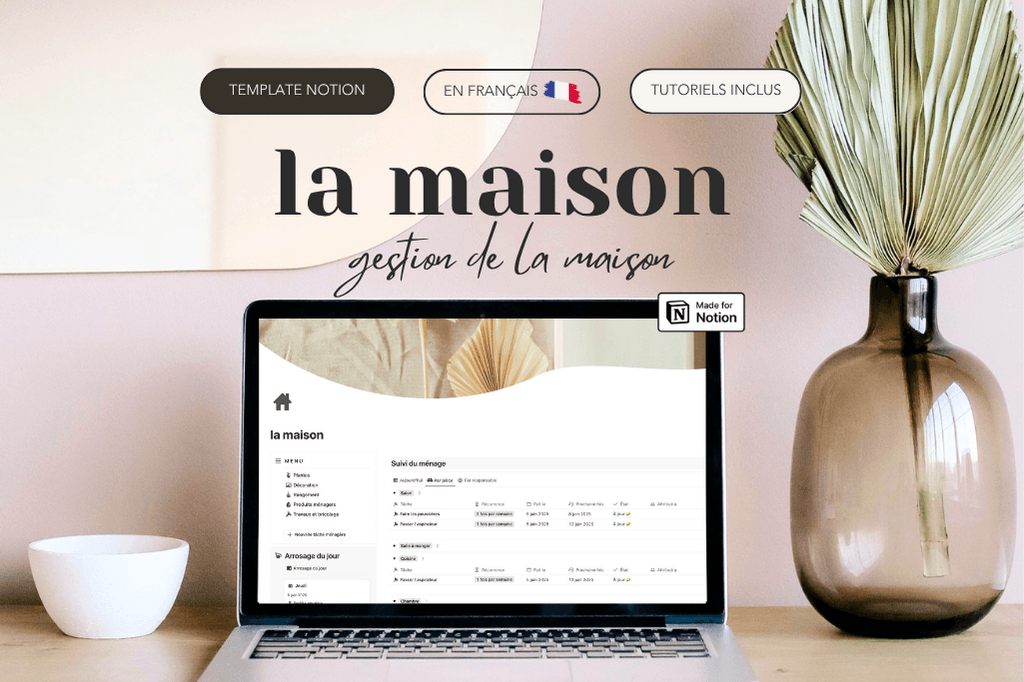L'agenda - Life planner, template Notion français