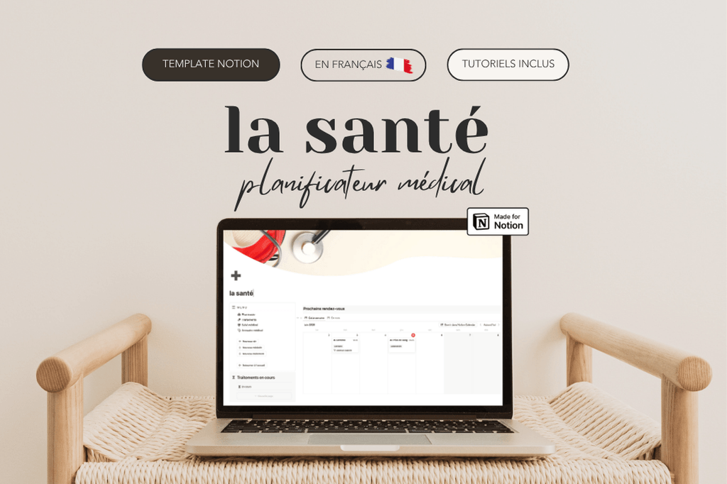 L'agenda - Life planner, template Notion français
