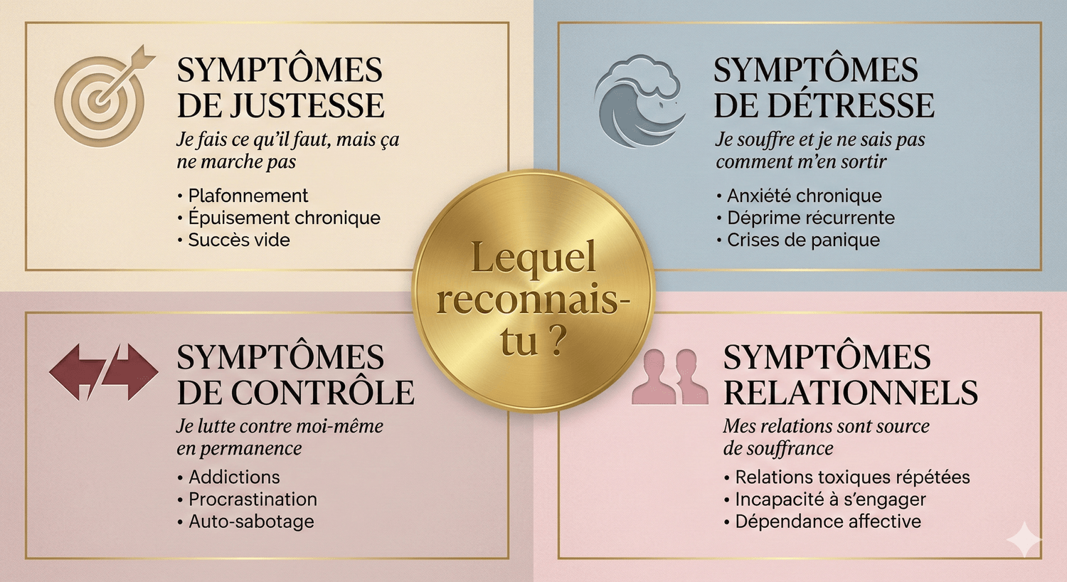 Les 4 types de symptômes