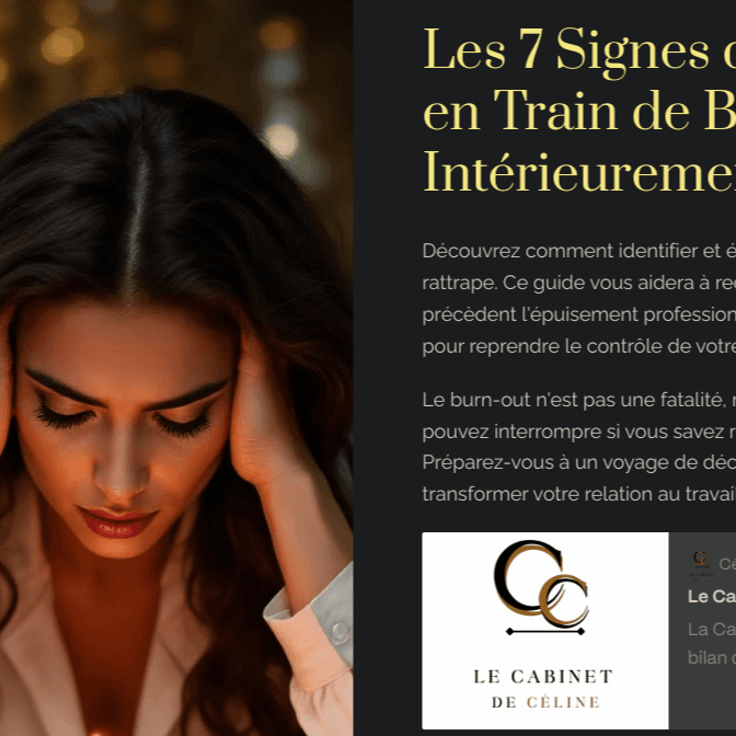 Guide Offert :  Les 7 Signes que vous êtes en Train de Brûler