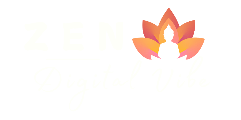 Zen Digital Vibe logo your ultimate hub for digital courses and products designed to empower individuals to monetize social media and build a successful online income from home.
