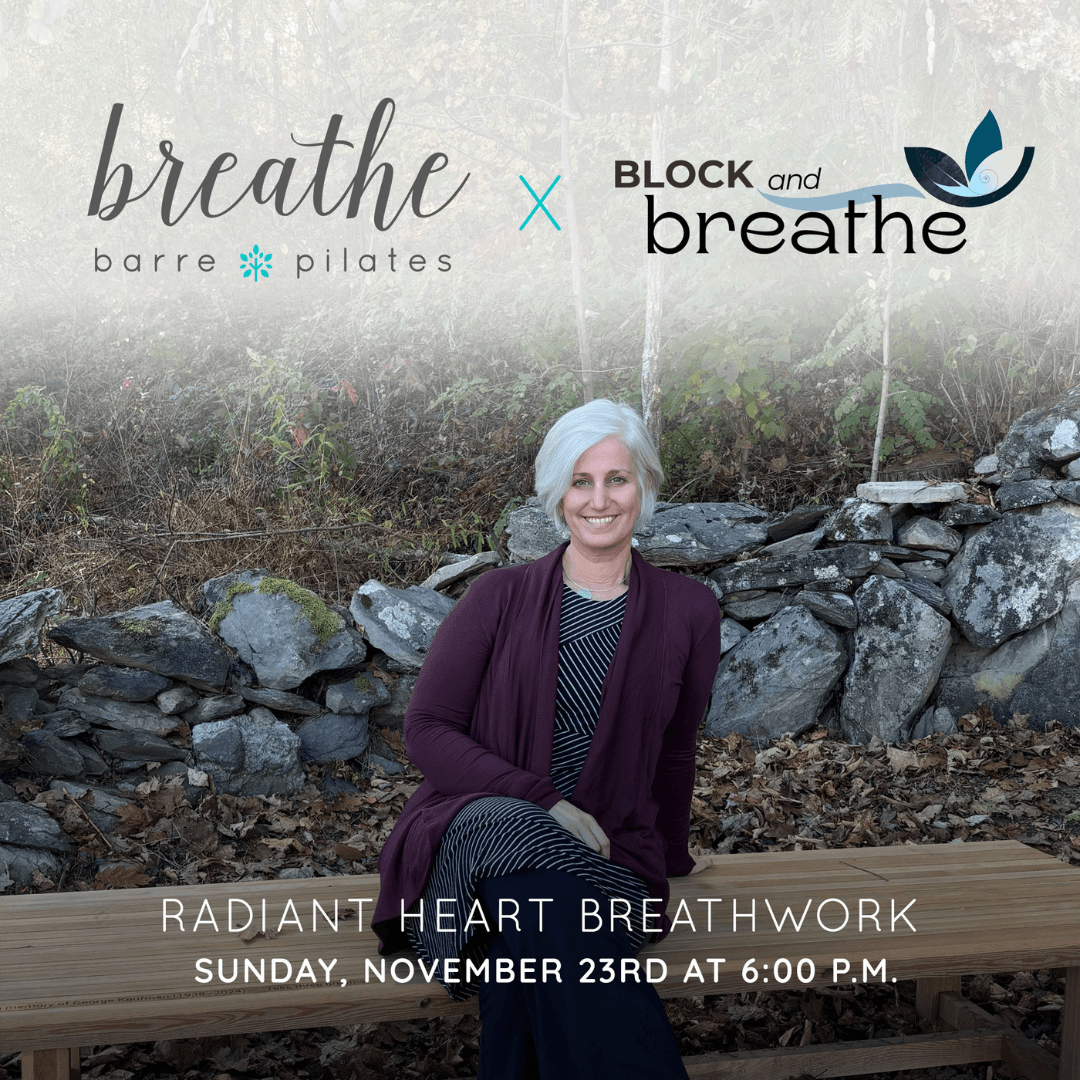 Flyer for a Full Moon Breathwork workshop at Breathe Studio, Rhinebeck