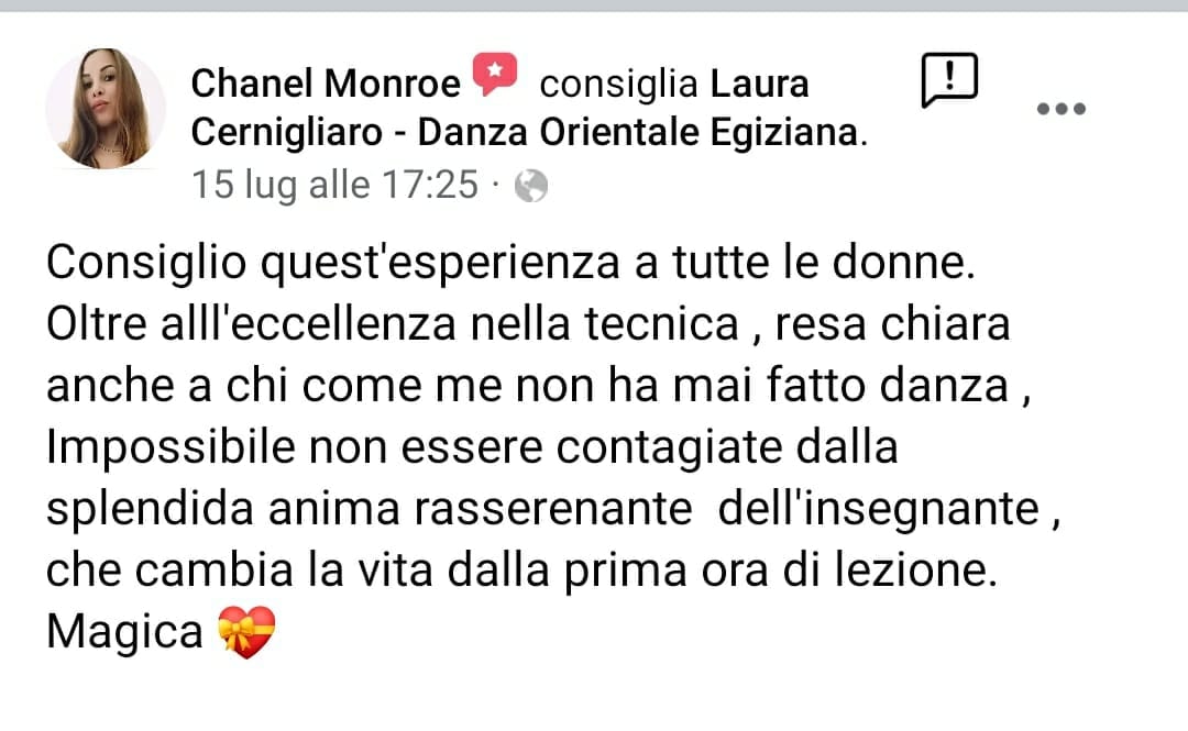 Recensione Google 5 stelle di Chanel su Danza con Laura