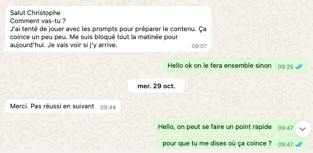 Suivi Formation via Whatsapp