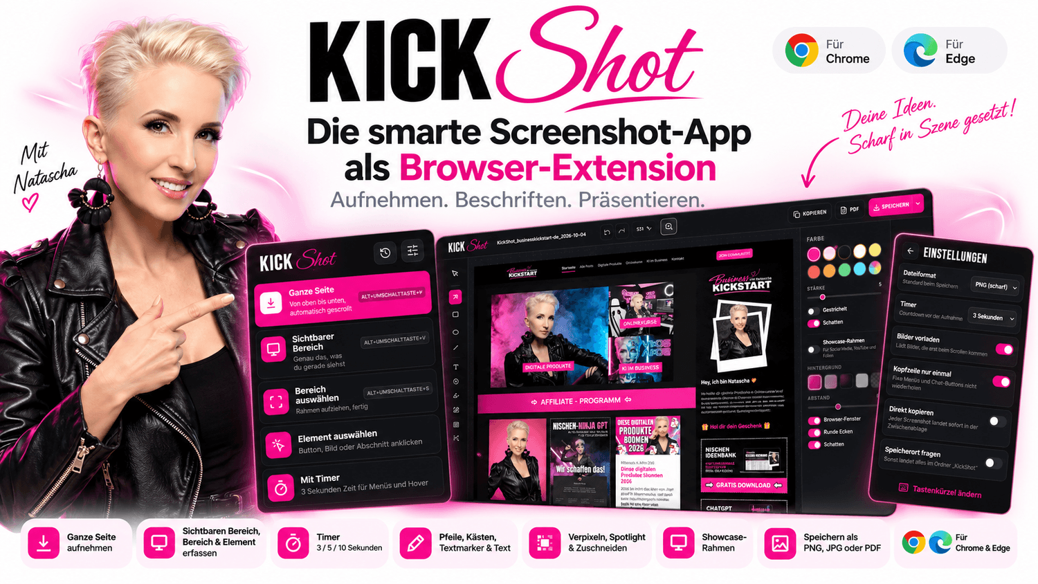 KickShot – die smarte Screenshot-App als Browser-Extension für Chrome und Edge