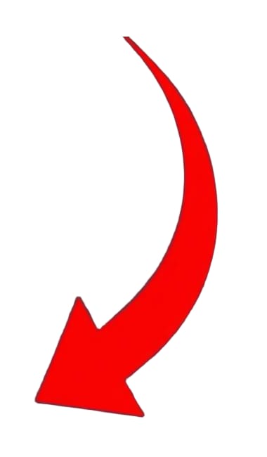 Freccia rossa curva che indica verso il basso