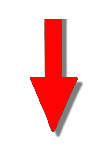Freccia rossa dritta verso il basso