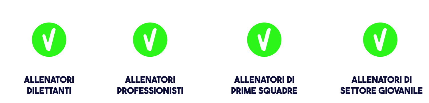 4 Spunte verdi poste in orizzontale