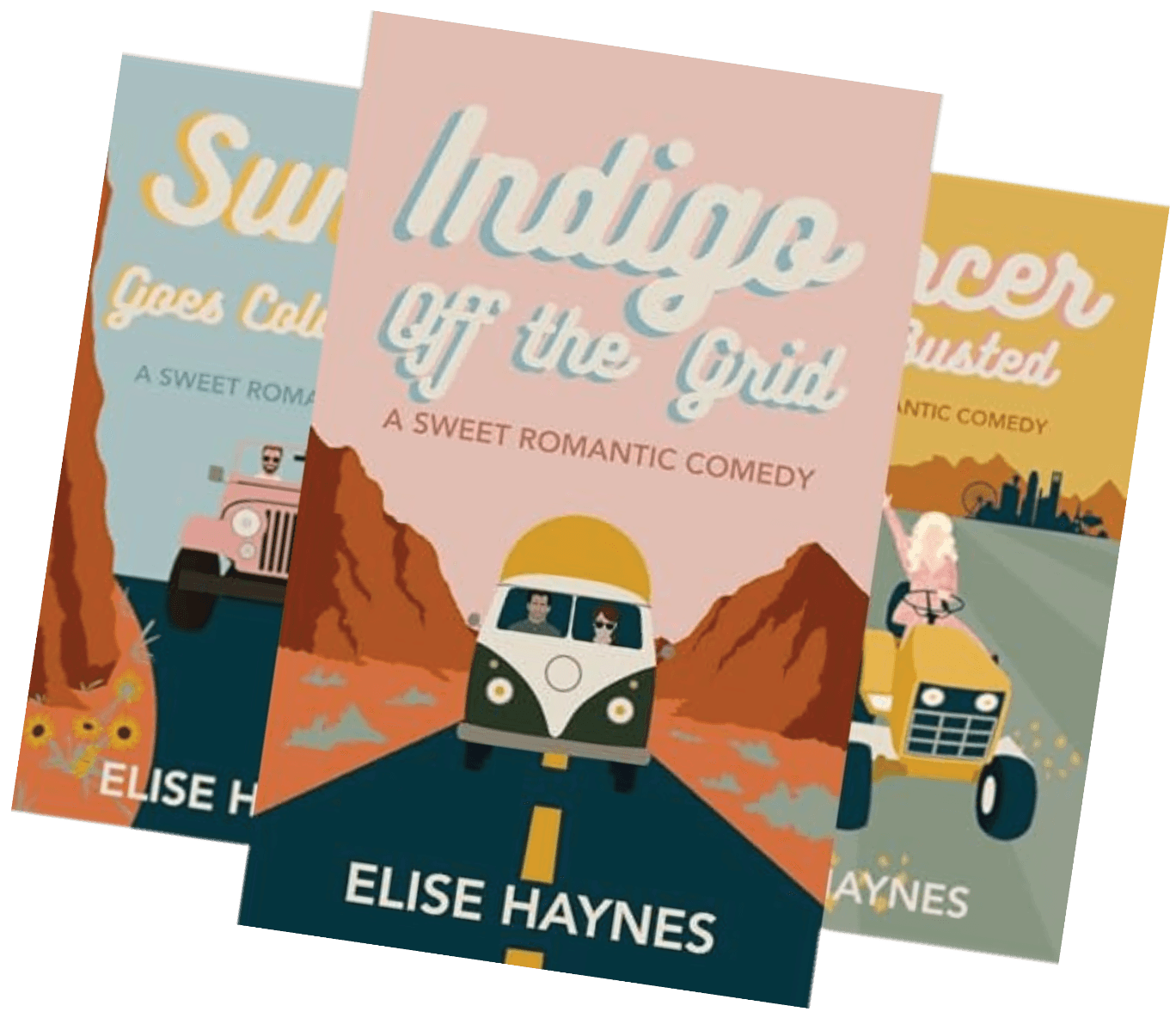 Images of the covers for the Stars in the Desert series by Elise Haynes