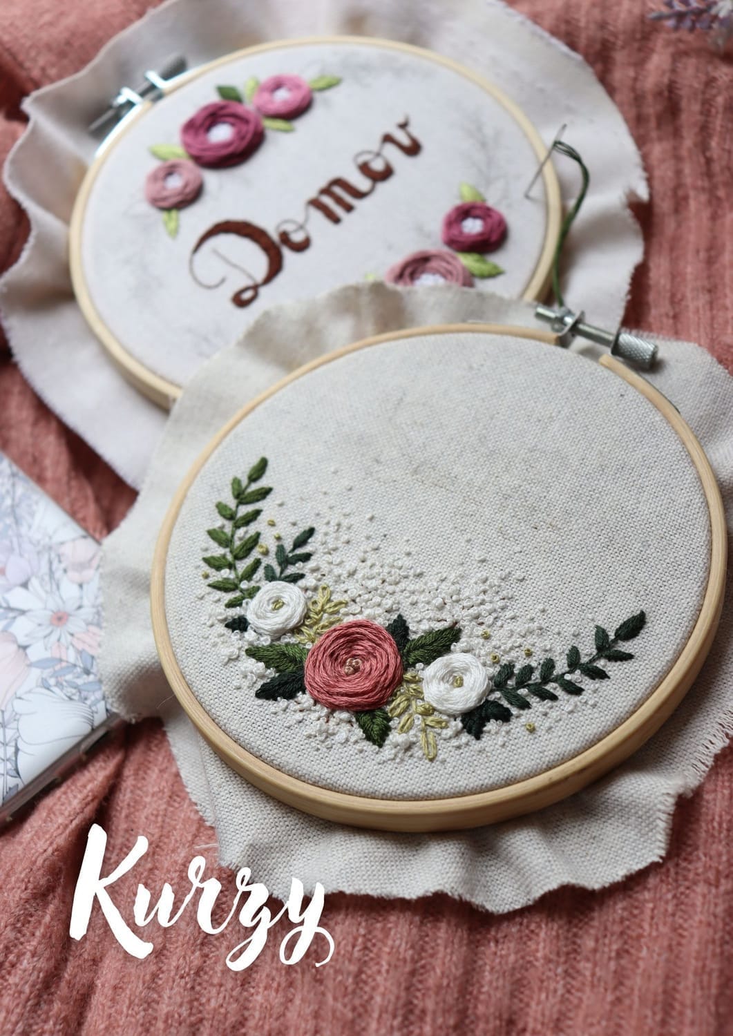 Kurzy vyšívania pre začiatočníkov, jednorazová kúpa, návody krok za krokom ako vyšívať a naučiť sa vyšívať.