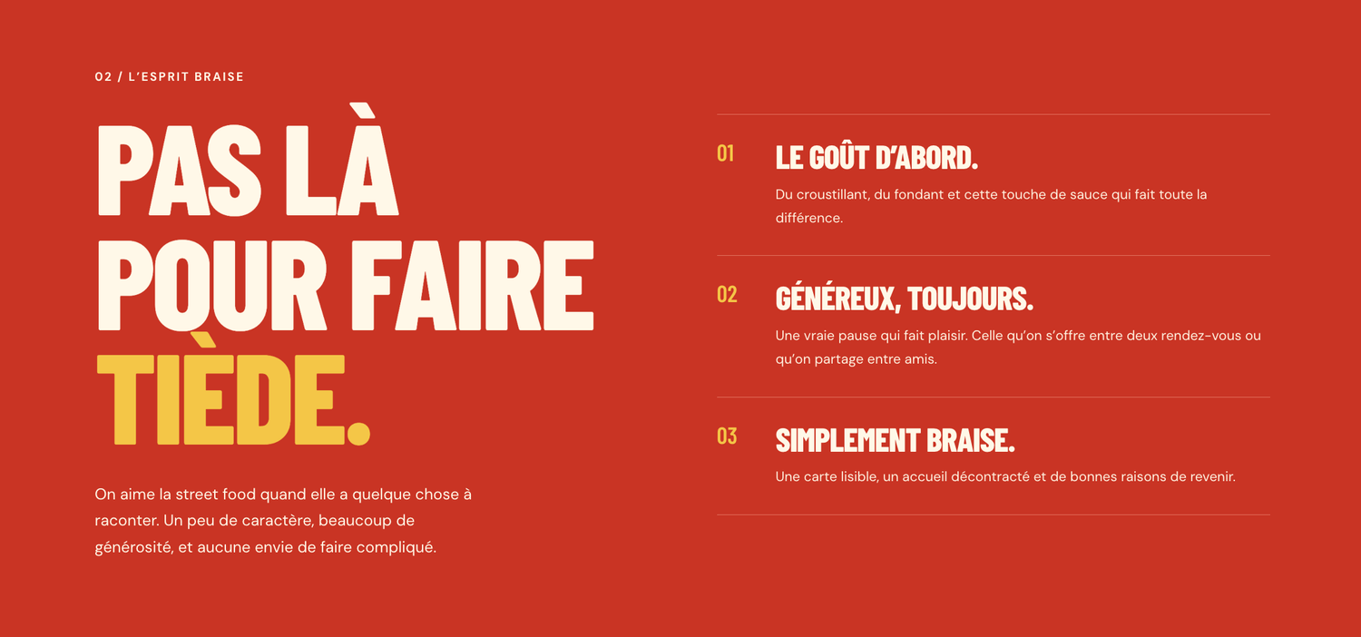 Aperçu de la direction artistique du template Néra